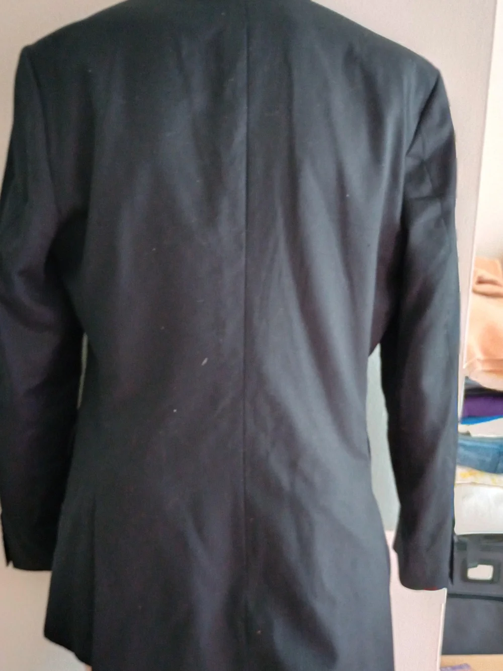 Classic Black Men's Blazer  Tailored Two-Button Jacket Banana Republic 100% Wool